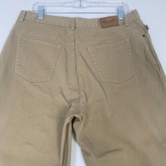 Vintage Lauren Jeans Co Ralph Lauren Womens Tan Bootcut Pants Size 16 Wide Leg - Picture 4 of 16